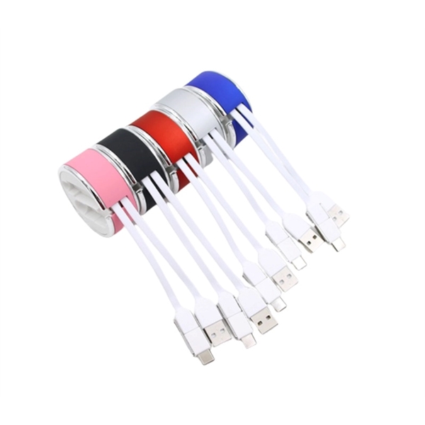 2 in 1 retractable charging cable plus free 1 color silkscreen... from ASI 37218 Athena Promo (tm)