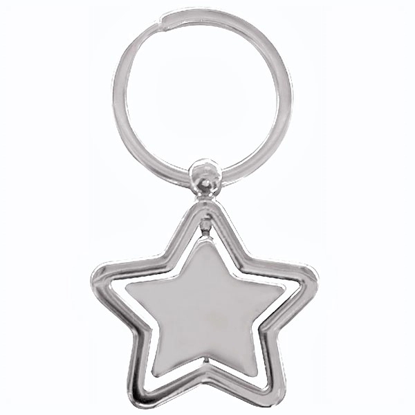 Star shape chrome metal key holder... from ASI 74585 Nu Promo International / Nu Promo Line