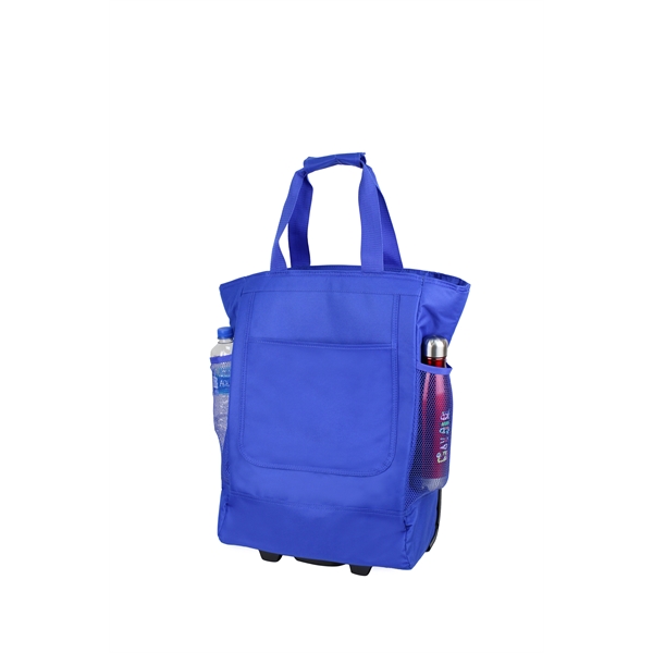 14" x 19.5" x 9" insulated cooler bag with wheels, zipper... from ASI 37980 Bagworld