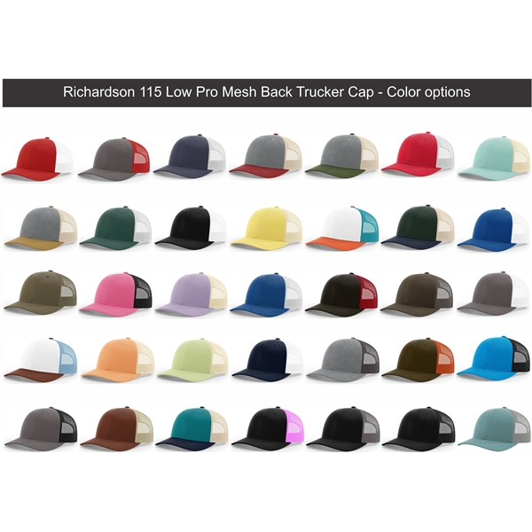 Richardson 115 Low Pro Mesh Back Trucker Cap with Patch... from ASI 72657 Active Life Promo / Active Life