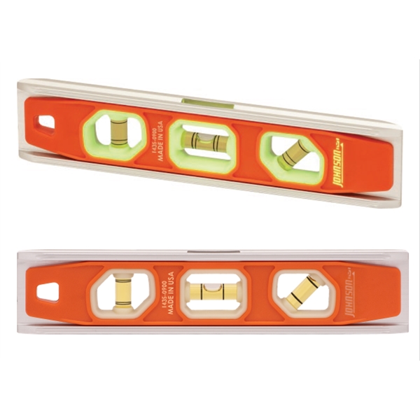 Johnson 9" Magnetic Glow Level Made in the USA, solid aluminum... from ASI 41561 Brand Box USA, LLC