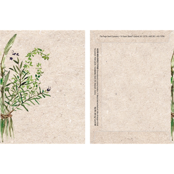 Watercolor Series Herb Mix seeds in a packet.... from ASI 75760 The Page Seed Co / Page Seed