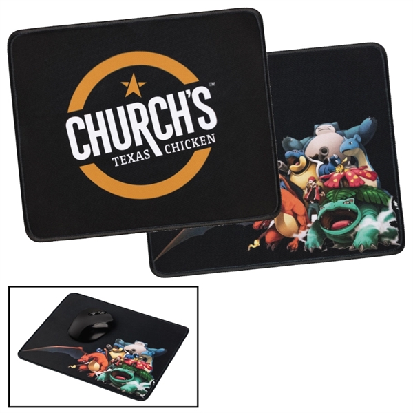 Mouse pad made of 1/8" thick rubber with a jersey polyester... from ASI 57655 STOPNGO Line