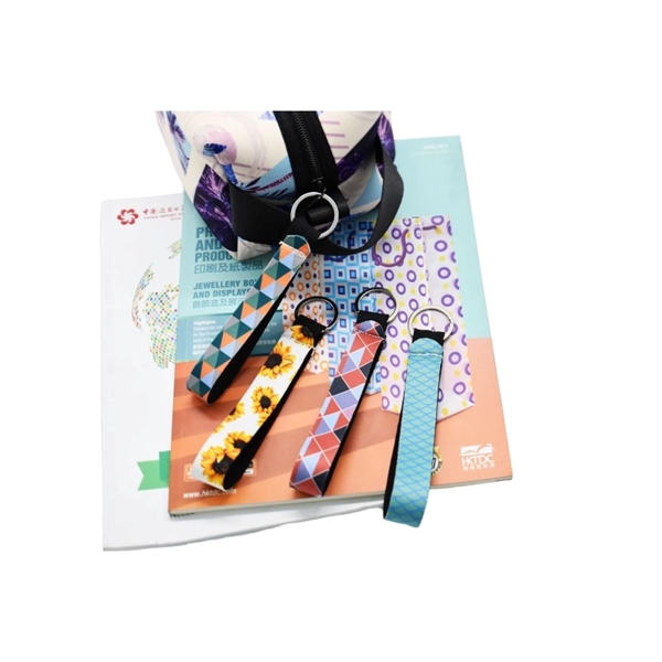 2mm neoprene keychain plus free full color sublimation printing on front... from ASI 37218 Athena Promo (tm)