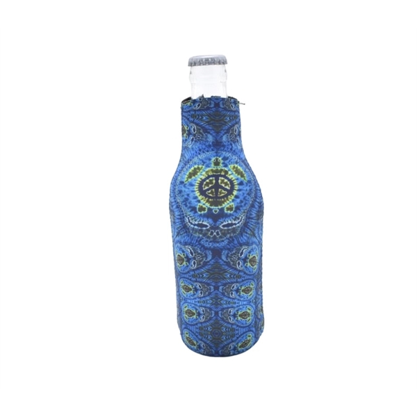 3mm neoprene bottle cooler with zipper plus free full color sublimation... from ASI 37218 Athena Promo (tm)