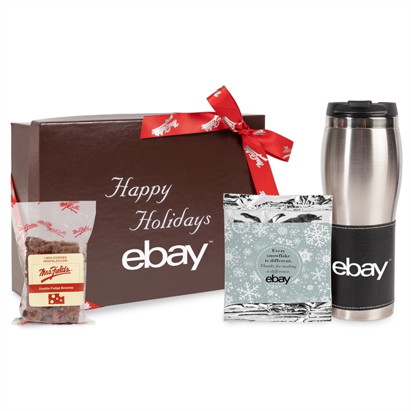 Drinkware set with brownie, tumbler and a hot cocoa packet.... from ASI 44900 NC Custom (CI/Lanco)