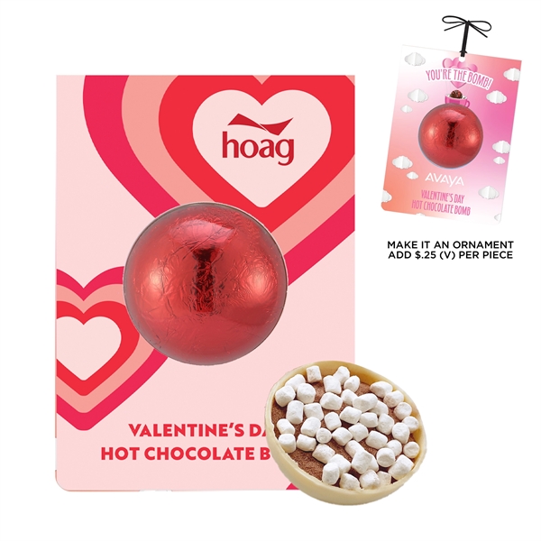 Valentine's Day Mega Hot Chocolate Bomb Billboard Card... from ASI 71685 Midnite Snax®