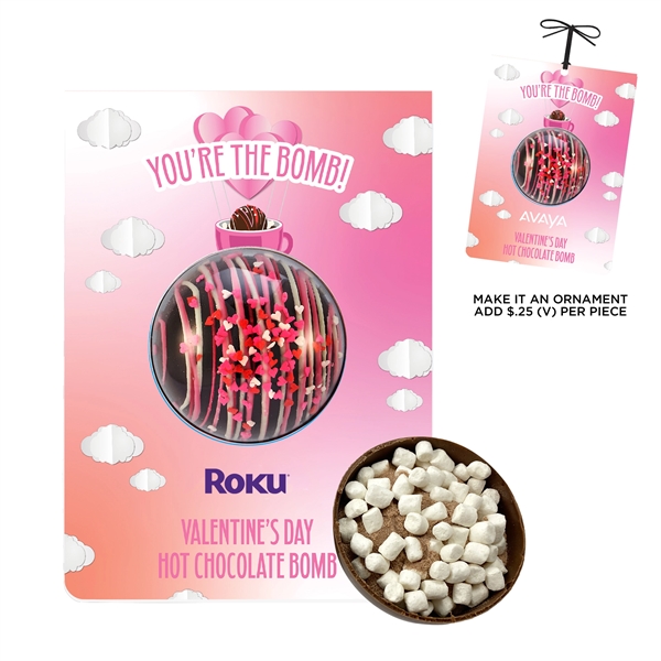 Valentine's Day Mega Hot Chocolate Bomb Billboard Card... from ASI 71685 Midnite Snax®