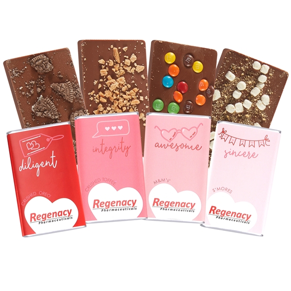 1 oz Valentine's Day Chocolate Bar Set... from ASI 71685 Midnite Snax®