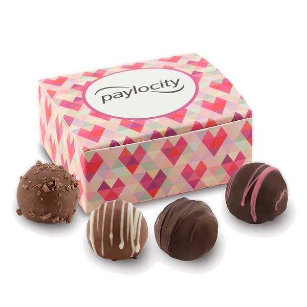 Valentine's Day Belgian Truffle Boxes in 4 or 6 pieces.... from ASI 71685 Midnite Snax®