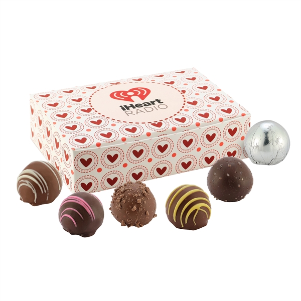 Valentine's Day Belgian Truffle Boxes in 4 or 6 pieces.... from ASI 71685 Midnite Snax®
