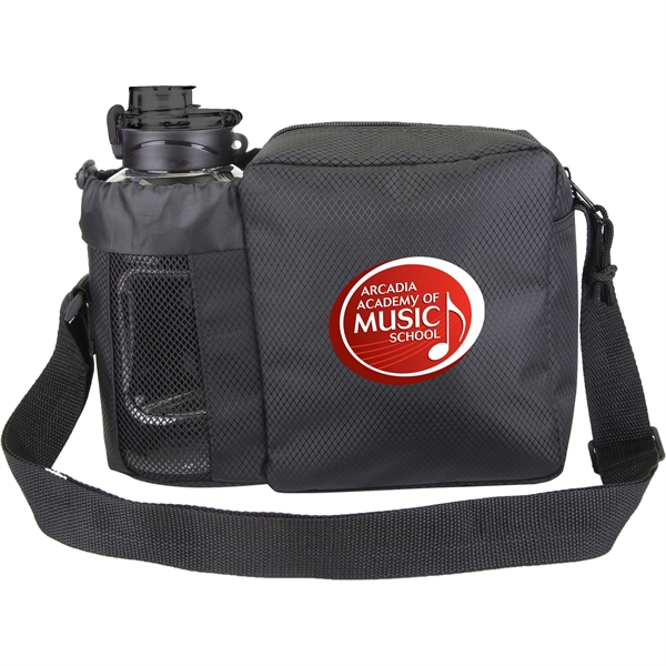 Two in one water bottle holder and bag, comes with water... from ASI 46755 Cosmo Promos