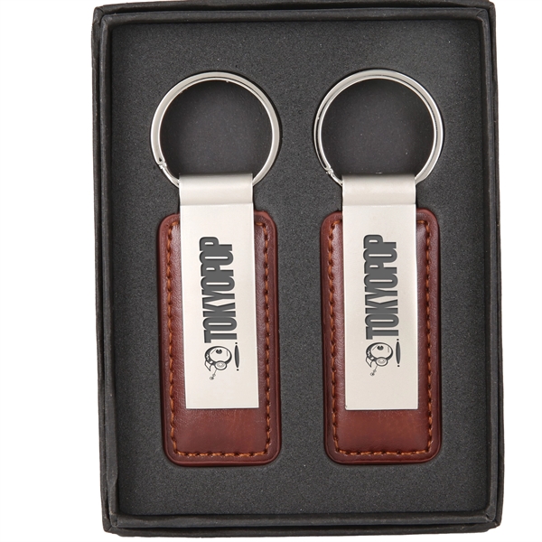 Two leather keychains.... from ASI 46755 Cosmo Promos