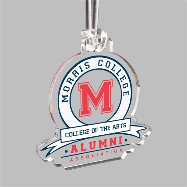 Luggage bag tag made from 1/4" acrylic with a 6" clear... from ASI 72521 Morris Magnets / Laser Cuts