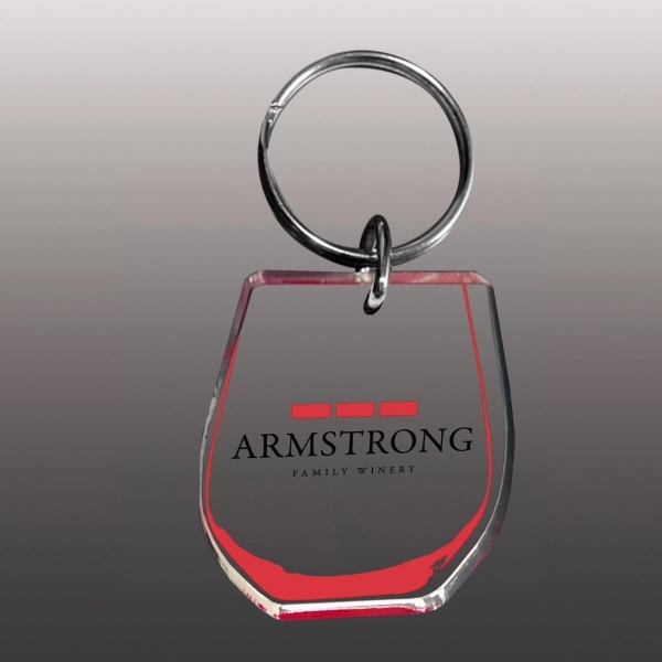 Customizable key chain made of acrylic with a 1" split ring.... from ASI 72521 Morris Magnets / Laser Cuts