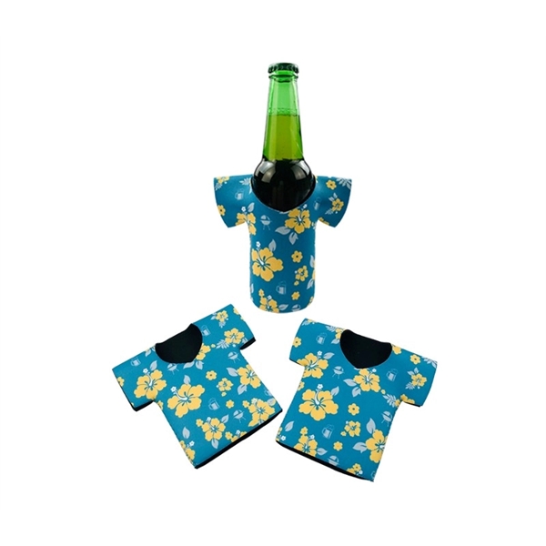 T-shirt-shaped neoprene bottle cooler plus free full color sublimation printing on... from ASI 37218 Athena Promo (tm)