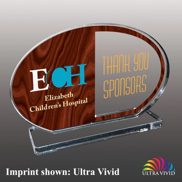 3/8" thick acrylic award with clear base and customization.... from ASI 72521 Morris Magnets