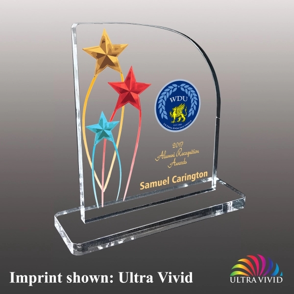 Acrylic award with clear base and customization.... from ASI 72521 Morris Magnets