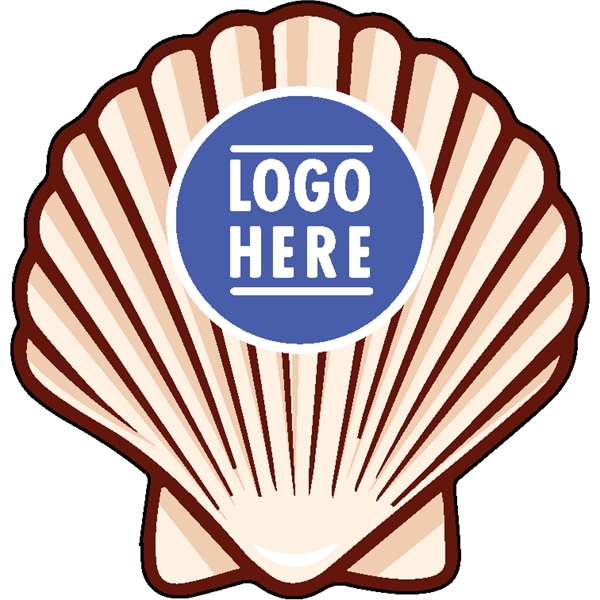 1/4" thick acrylic magnet with seashell stock shape and full color... from ASI 72521 Morris Magnets / Laser Cuts