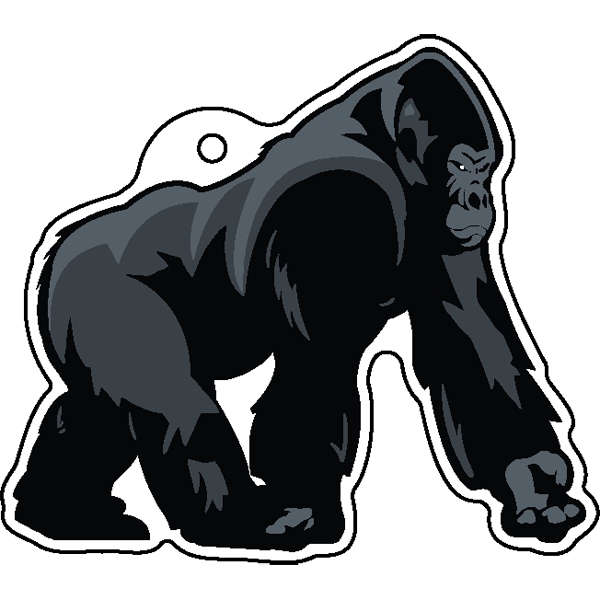 Gorilla shaped acrylic keychain with 1" split ring and customization.... from ASI 72521 Morris Magnets / Laser Cuts