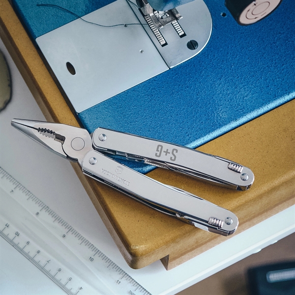 Handy, functional and compact. The Swiss Tool Spirit X is a... from ASI 46170 Compass Industries Inc