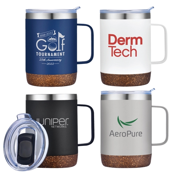 14 oz. travel mug made of vacuum-insulated, double walled stainless steel... from ASI 57655 STOPNGO Line