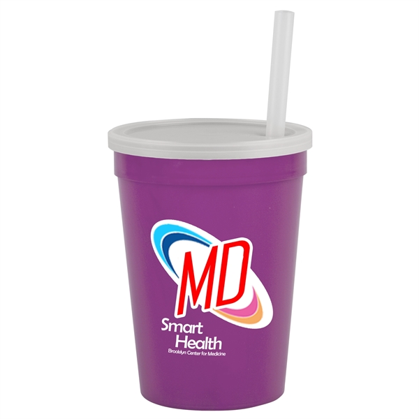 12 oz Cup with Lid & Straw - Digital... from ASI 55990 Garyline