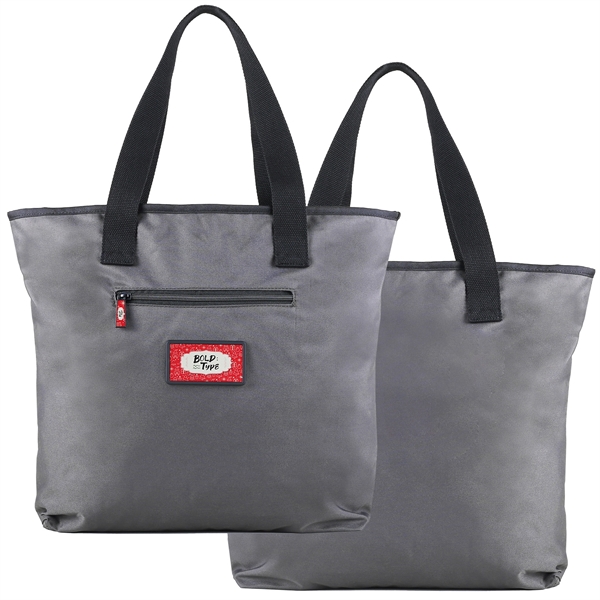 This recycled-post consumer plastic shoulder bag tote is eco-friendly, durable, water-resistant... from ASI 61966 HPG / OrigAudio HPG Gold