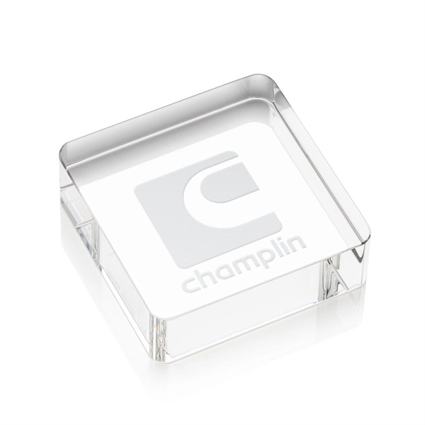 Optical crystal square paperweight.... from ASI 84592 St Regis Group / St Regis
