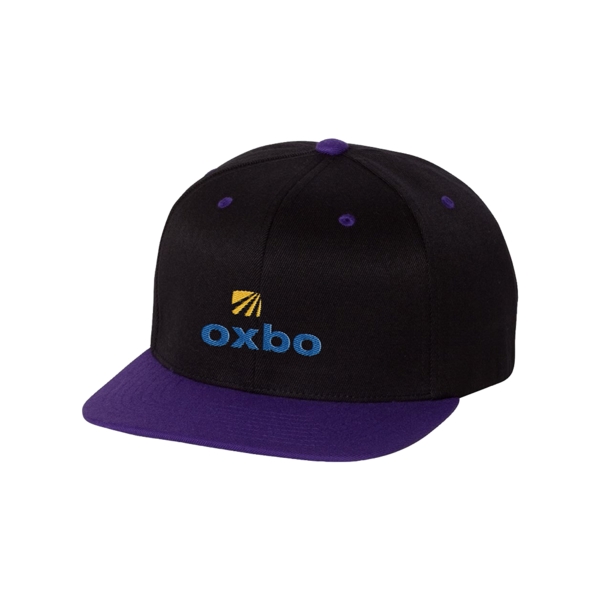 Snapback cap with a high-profile, six-panel design and a moisture-absorbent sweatband.... from ASI 88060 Snugz/USA Inc