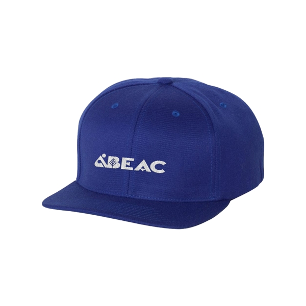 Snapback cap with a high-profile, six-panel design and a moisture-absorbent sweatband.... from ASI 88060 Snugz/USA Inc