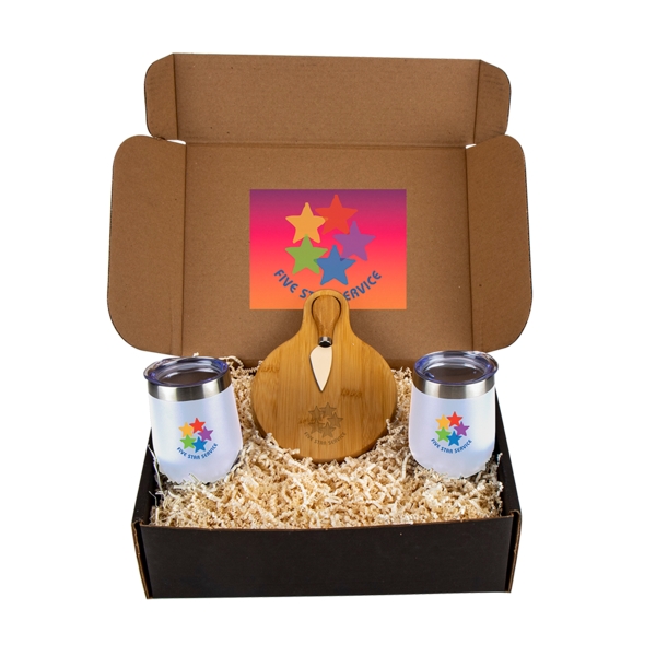 Wine and cheese gift set with a cheese knife and two... from ASI 88060 Snugz/USA Inc