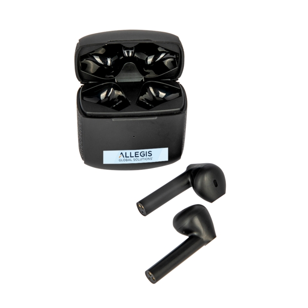 Earbuds with a 10-meter range, 300mAh charging capacity and a 40mAh... from ASI 88060 Snugz/USA Inc