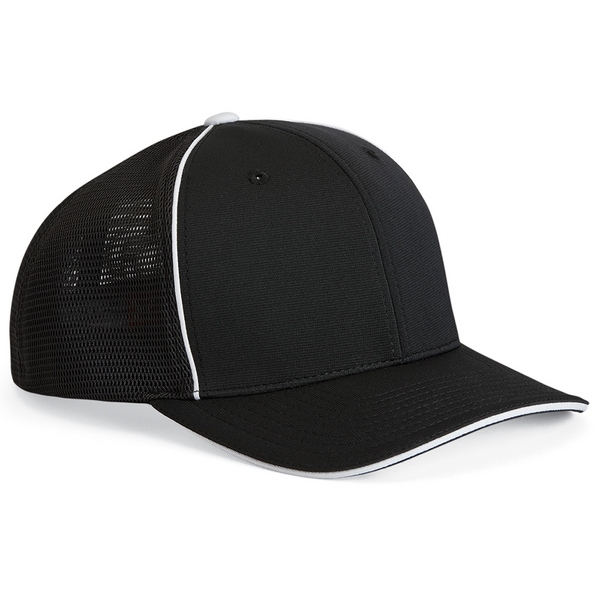 Sports mesh cap with a six-panel design and a pre-curved visor.... from ASI 88060 Snugz/USA Inc