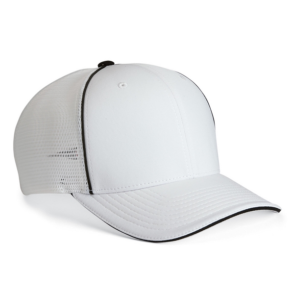 Sports mesh cap with a six-panel design and a pre-curved visor.... from ASI 88060 Snugz/USA Inc