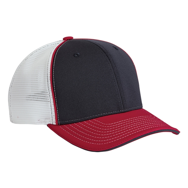 Sports mesh cap with a six-panel design and a pre-curved visor.... from ASI 88060 Snugz/USA Inc