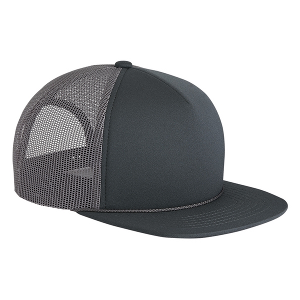 Trucker snapback with a five-panel design and a flat bill.... from ASI 88060 Snugz/USA Inc