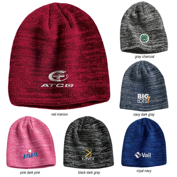 8" knit beanie with a 100% marled knit style.... from ASI 88060 Snugz/USA Inc