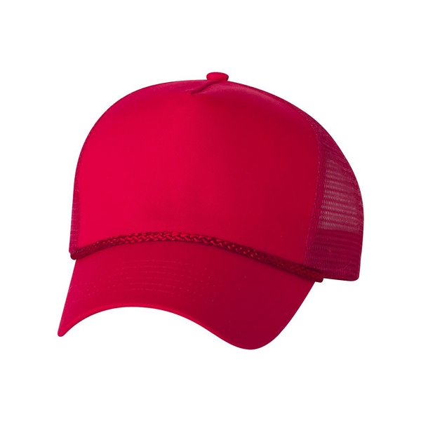 Trucker cap with a five-panel design, mesh sides and back, and... from ASI 88060 Snugz/USA Inc