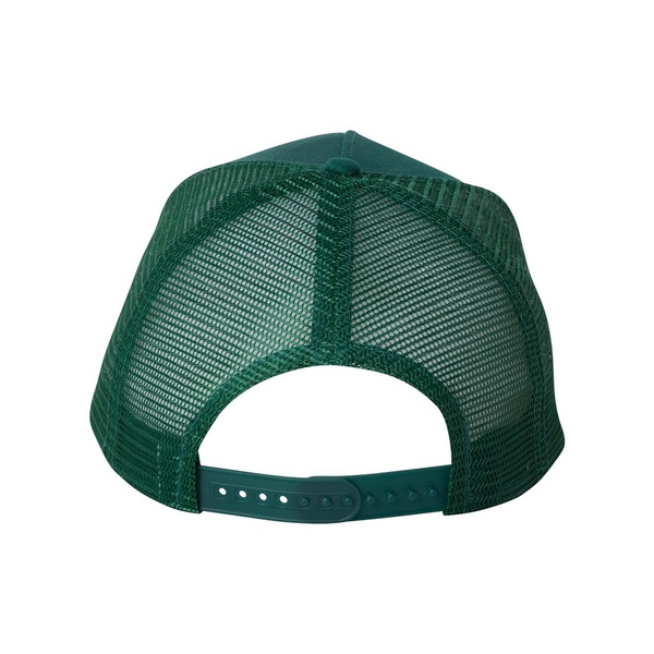 Trucker cap with a five-panel design, mesh sides and back, and... from ASI 88060 Snugz/USA Inc