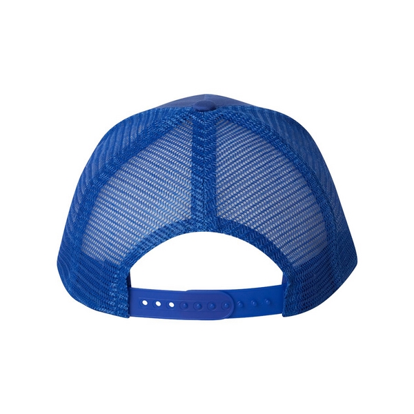 Trucker cap with a five-panel design, mesh sides and back, and... from ASI 88060 Snugz/USA Inc