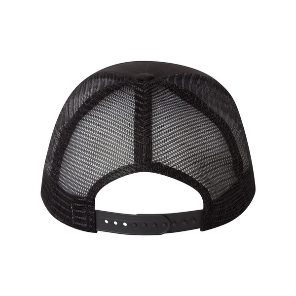 Trucker cap with a five-panel design, mesh sides and back, and... from ASI 88060 Snugz/USA Inc