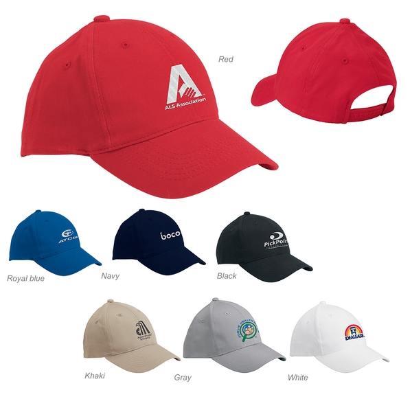 Baseball cap with sewn eyelets and a plastic tab closure.... from ASI 88060 Snugz/USA Inc