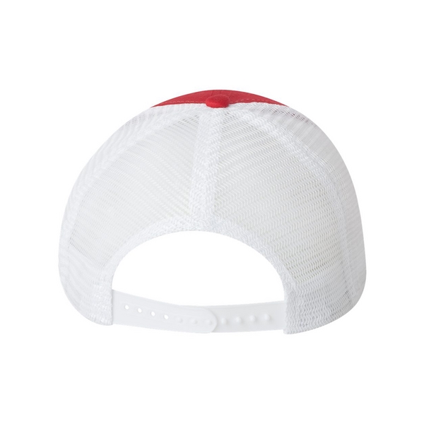 Trucker cap with mesh sides and back, a six-panel design, and... from ASI 88060 Snugz/USA Inc