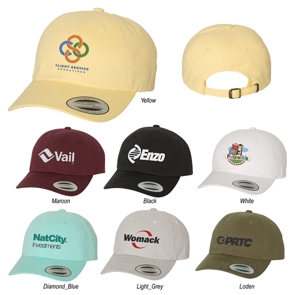 Dad cap with a buckle closure with a grommet and a... from ASI 88060 Snugz/USA Inc