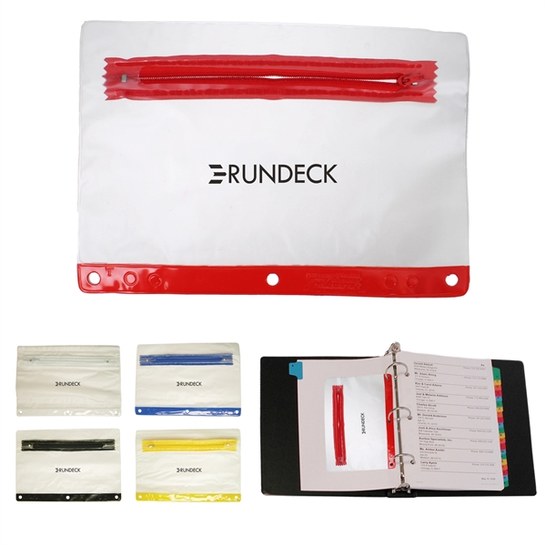 School pouch with zipper and three-ring hole punch.... from ASI 52710 Lincoln Line