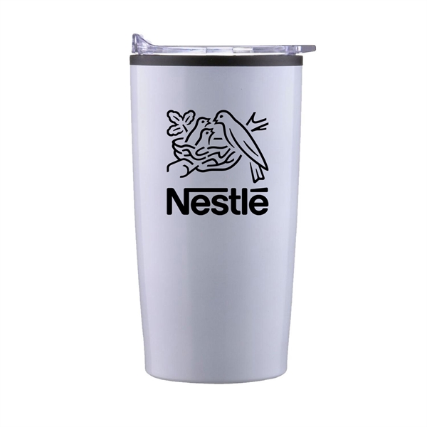 20 Oz. stainless tumbler with double-wall design and a PP plastic... from ASI 90859 Tempo Industries Inc