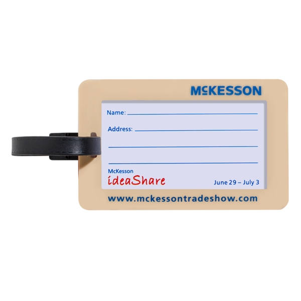 Luggage tag with a 2D design and a PVC strap.... from ASI 88060 Snugz/USA Inc