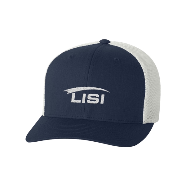 Trucker mesh cap with a PermaCurv visor and a 100% polyester... from ASI 88060 Snugz/USA Inc
