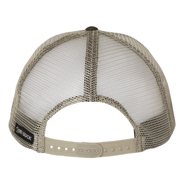 Camo trucker cap with a moisture-wicking sweatband and a plastic snapback... from ASI 88060 Snugz/USA Inc